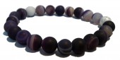 Pulseira de Ágata tingida de roxo.